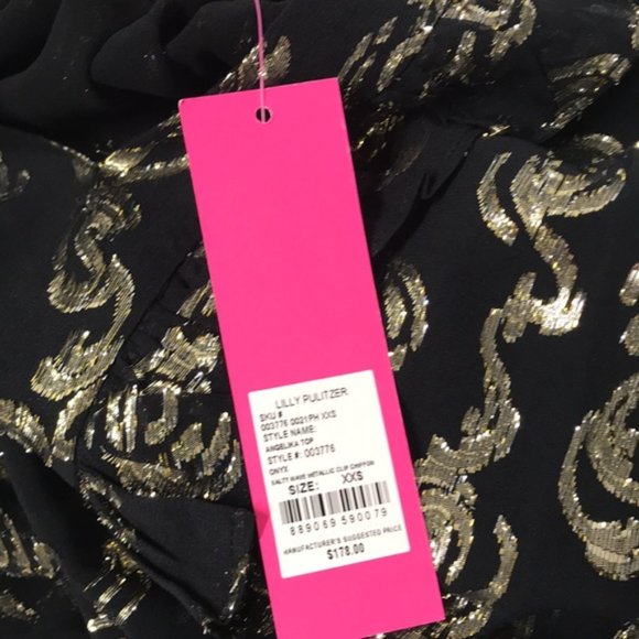 NWT LILLY PULITZER Angelika Ruffle Chiffon Blouse - Picture 5 of 5